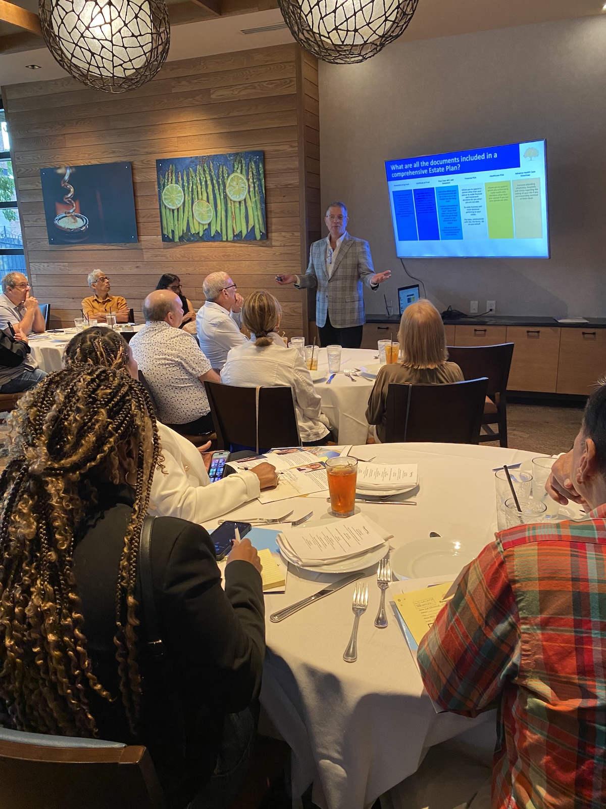 Peter Garcia teaching a class on Retirement Planning and Asset Management